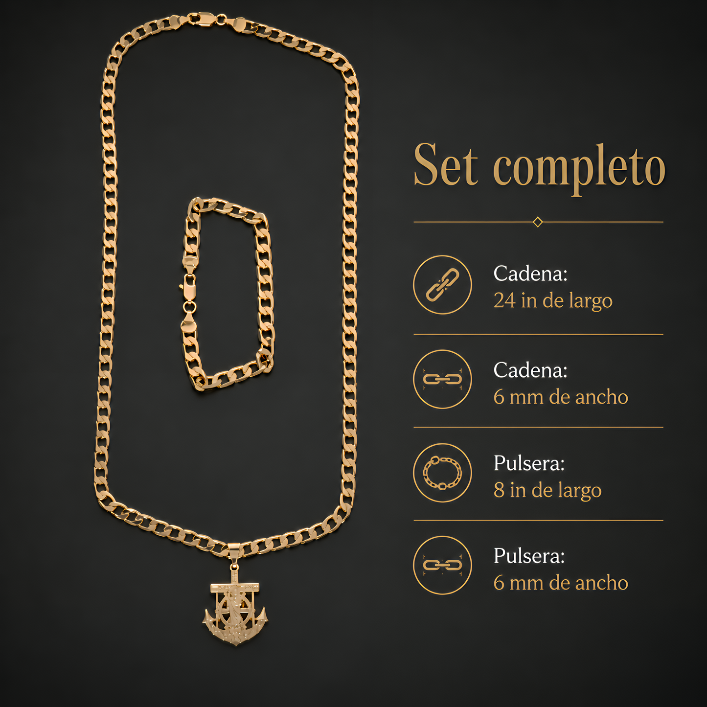 Set Cadena y pulsera ANCLA