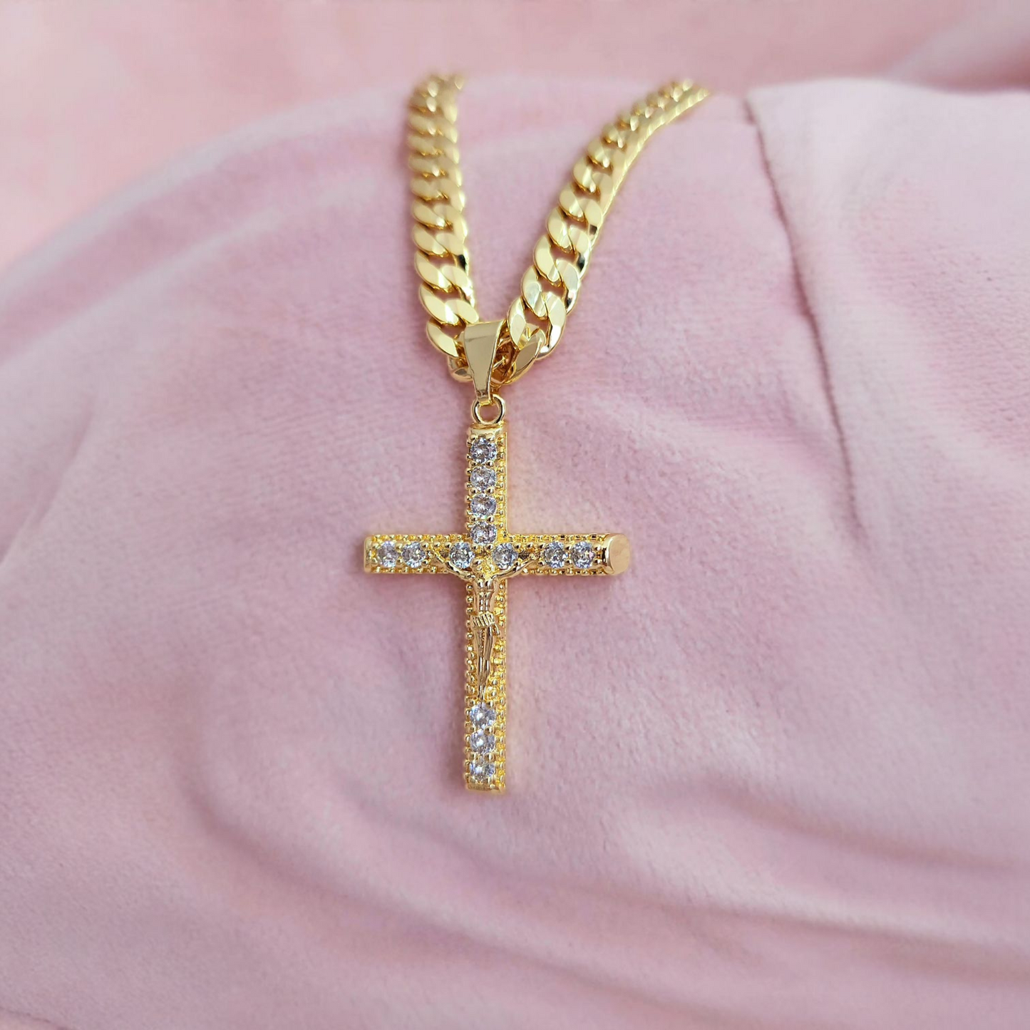 14K laminado cadena de Jesús