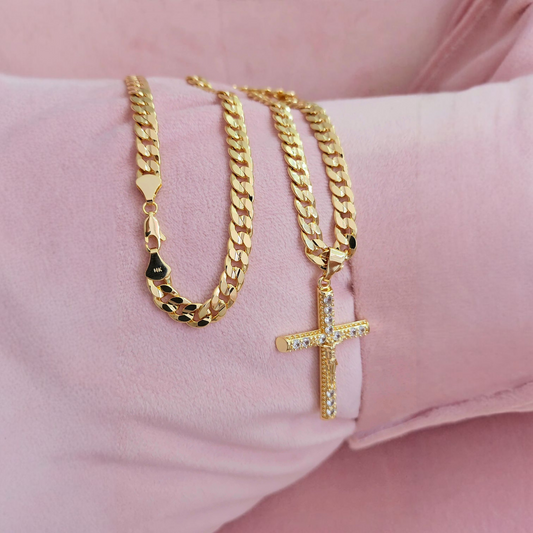 14K laminado cadena de Jesús