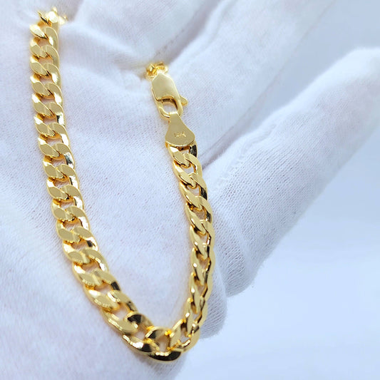 Pulsera concave 14k