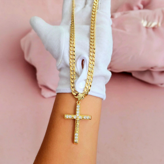 14K laminado cadena de Jesús